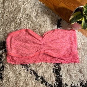 Aerie Neon Pink Lace Bandeau